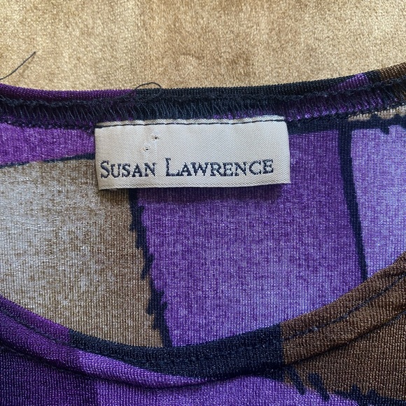 💜🖤 VINTAGE PURPLE PATTERN COLOR BLOCK TANK 🖤💜 - Picture 3 of 3